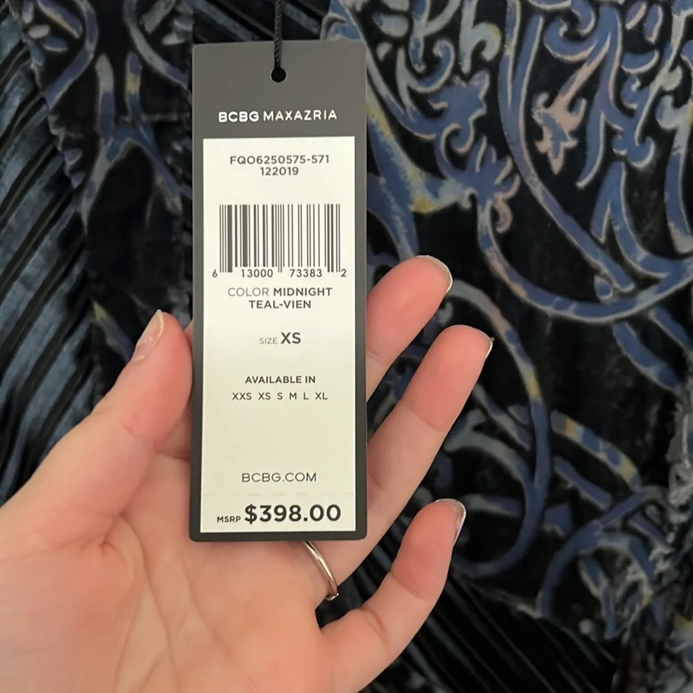NWT BCBG Vienna Scroll Burnout Vintage Vibe Dress - Picture 5 of 7